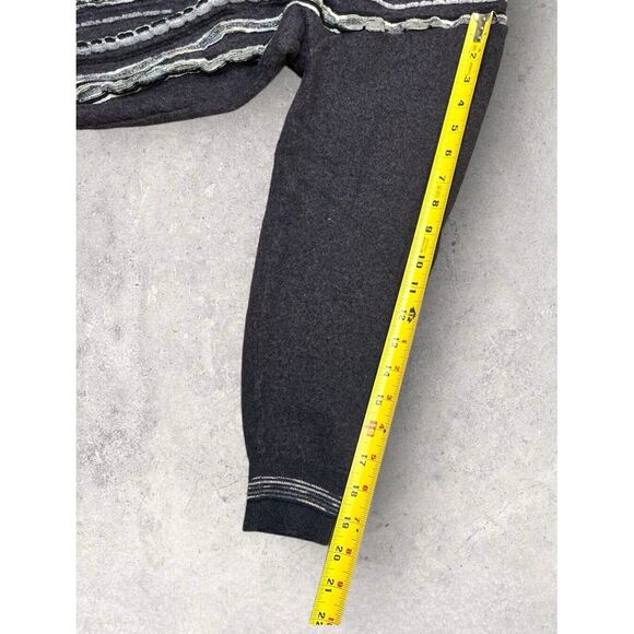 VTG Montechiaro "Coogi‎ Style" Virgin Wool Sweater Women's Fits Size Small Gray - Picture 7 of 9